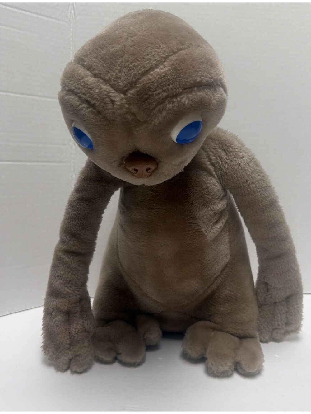 Vintage 1982 Kamar E.T. THE EXTRATERRESTRIAL PLUSH Stuffed Plastic Lg Blue Eyes